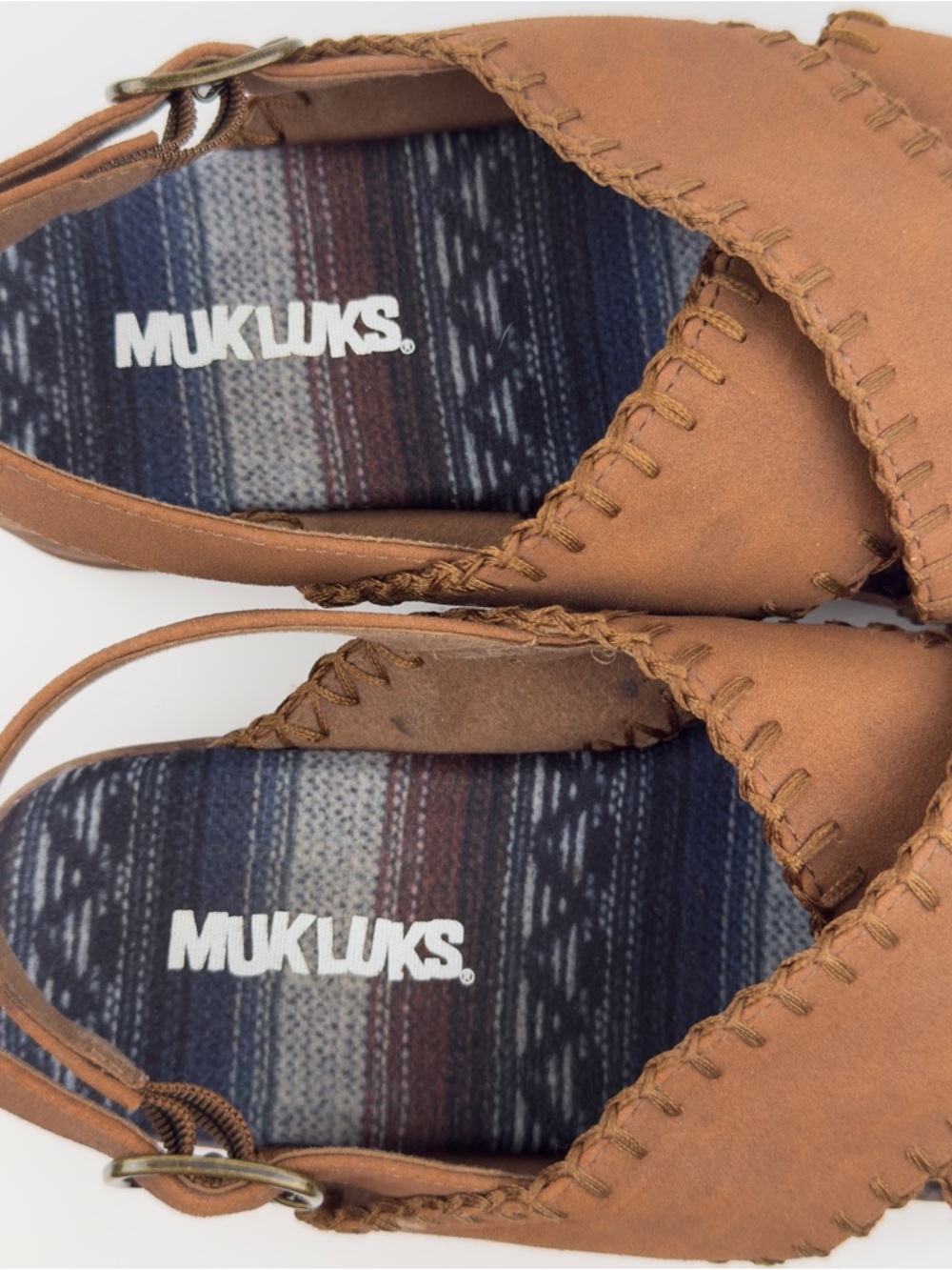 Muk Luks Brown Slingback Sandals Womens Sz 8 Summer Casual - Picture 7 of 9